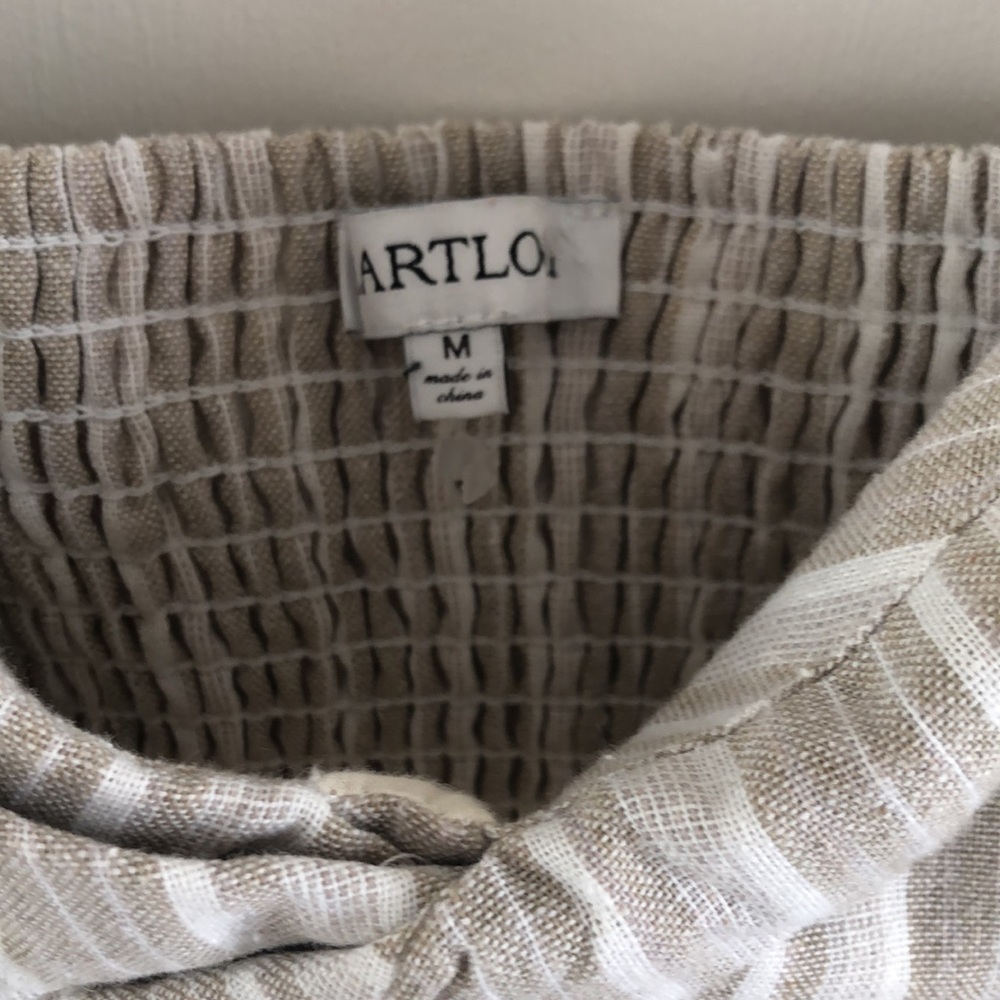 Heartloom khaki striped jumpsuit - Picture 6 of 7